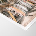 Plakat bez ramy 21x30 - Surfingowy Raj - deski surfingowe, na plaży