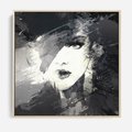 Obraz w ramie 80x80 - Abstrakcyjna wizja kobiety - abstrakcja, kobieta - rama drewno