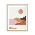 Plakat w ramie 40x50 - Górskie Wzory - nowoczesna sztuka, góry - rama drewno