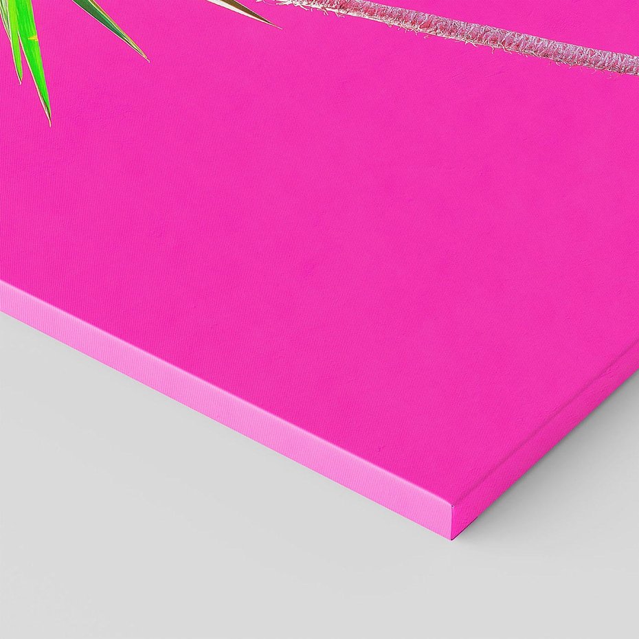 Obraz na płótnie 80x120 - Retro Stylizacja - palma, liście