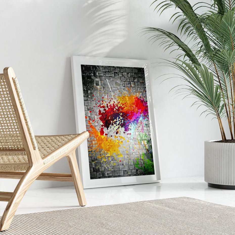 Plakat bez ramy 50x70 - Ekspresja Graffiti - farba, graffiti