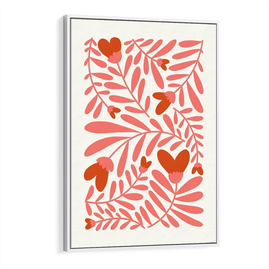 Obraz w ramie 80x120 - Taniec komplementarnych barw - kwiaty, pastelowe kolory - rama biała