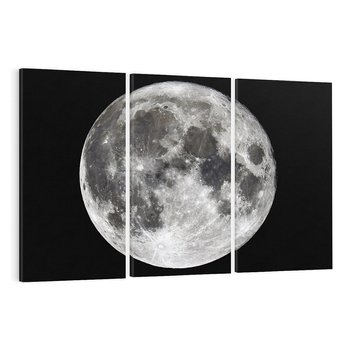 Obraz na płótnie 120x80 - Księżycowa Aura - zdjęcie, ogromny księżyc na czarnym tle