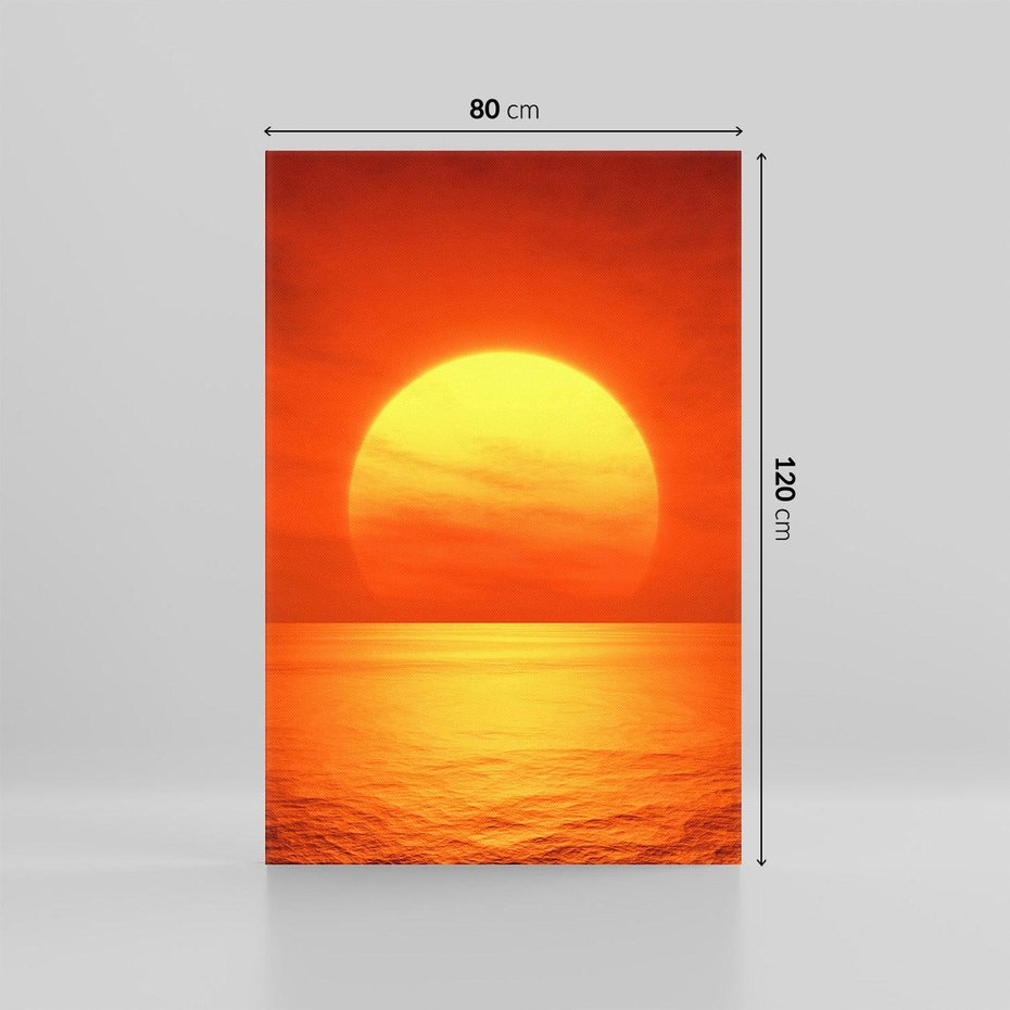 Obraz na płótnie 80x120 - Słońce nad morzem - słońce, morze