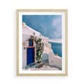 Plakat w ramie 50x70 - Urok Greckiej Wyspy - Santorini, Grecja - rama drewno