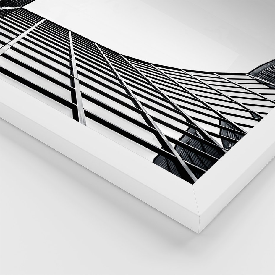 Zestaw obrazy w ramie 30x40 galeria - Architektura, perspektywa, wieżowce - rama biała