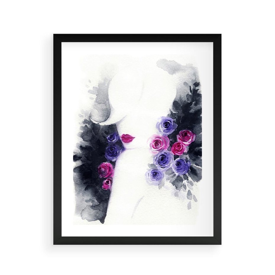 Plakat w ramie 40x50 - Urok osobowości - kobieta, portret - rama czarna