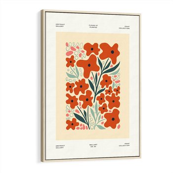 Obraz w ramie 50x70 - Refleksje Kolorowych Tajemnic - kwiaty, kompozycja - rama drewno