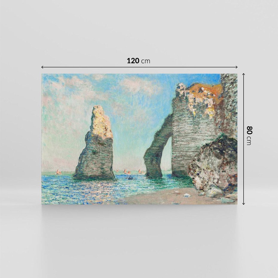 Obraz na płótnie 120x80 - Klify Étretat (1885), Claude Monet - Reprodukcja - reprodukcja, obraz na płótnie