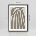 Plakat w ramie 50x70 - Beżowa Delikatność - nowoczesna sztuka, plakat modern - rama czarna