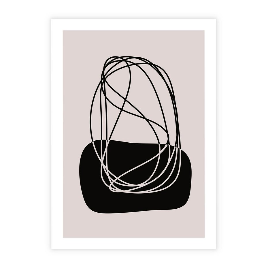 Plakat bez ramy 21x30 - Linie Eksploracji - abstrakcyjne szkicowane linie, minimalizm