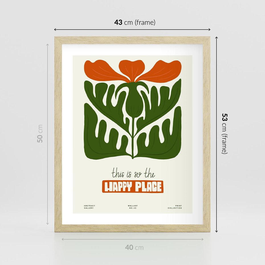 Plakat w ramie 40x50 - Rozkwitająca Gra - kwiaty, nowoczesny plakat - rama drewno