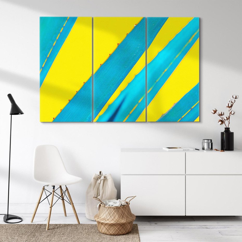 Obraz na płótnie 120x80 - Świeżość Natury - aloes, liście