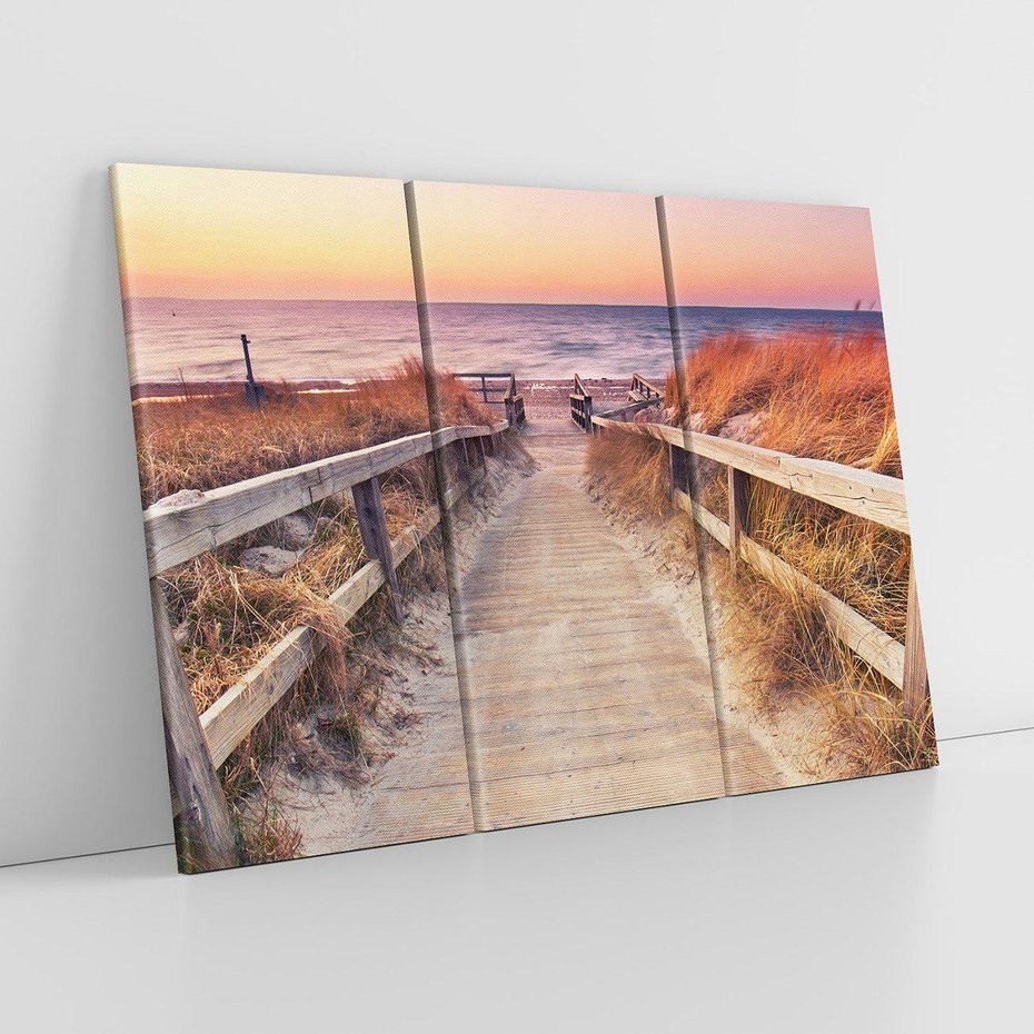 Obraz na płótnie 120x80 - Spacer Wśród Przyboju - dróżka, morze