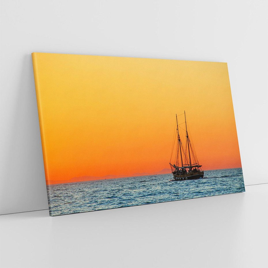 Obraz na płótnie 120x80 - Statek na oceanie - statek, morze