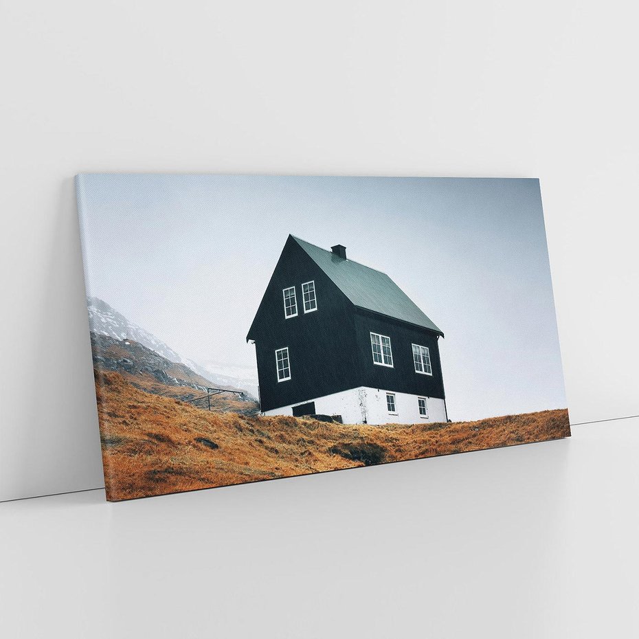 Obraz na płótnie 140x70 - Ciepło i Przytulność - skandynawski, domek