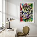 Plakat bez ramy 21x30 - Zamknięte w Roślinie - abstrakcja, akwarela