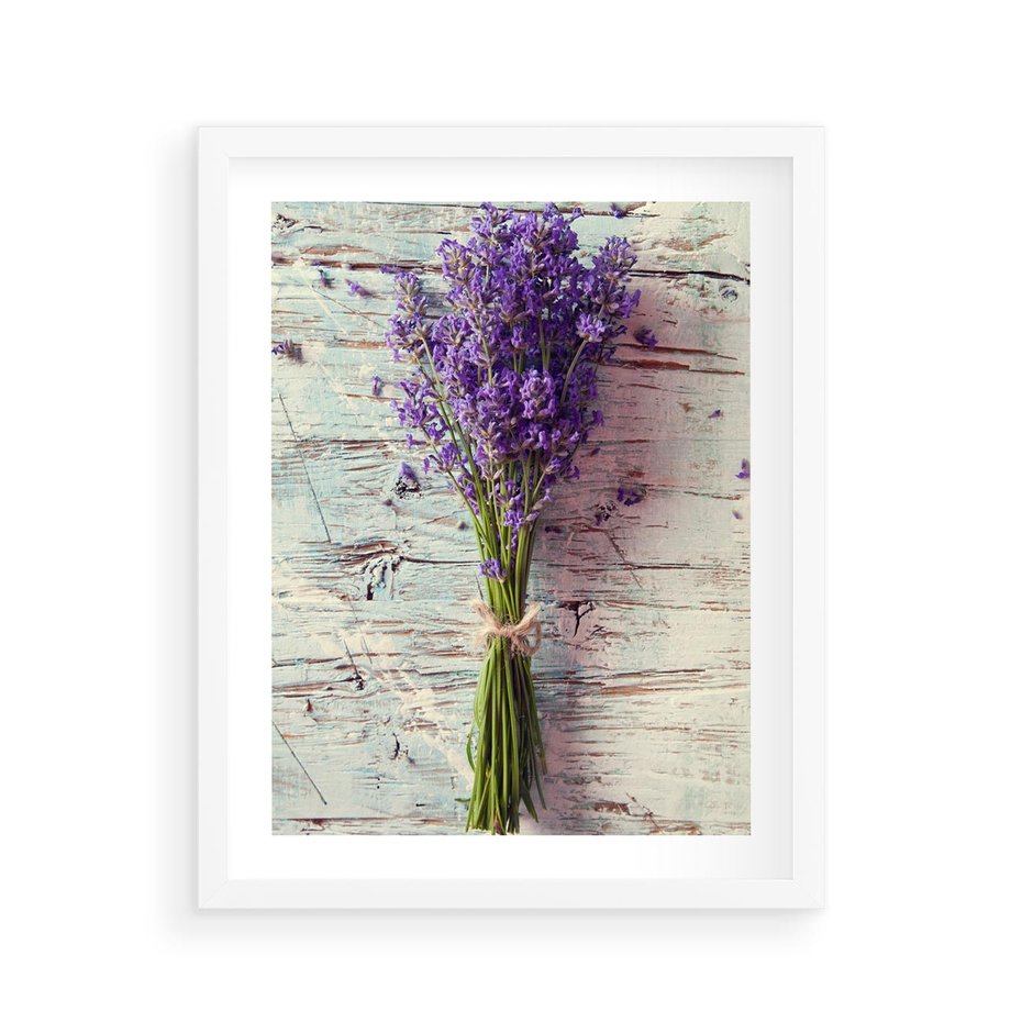 Plakat w ramie 40x50 - Kwiatowy bukiet pełen piękna - bukiet, kwiaty - rama biała