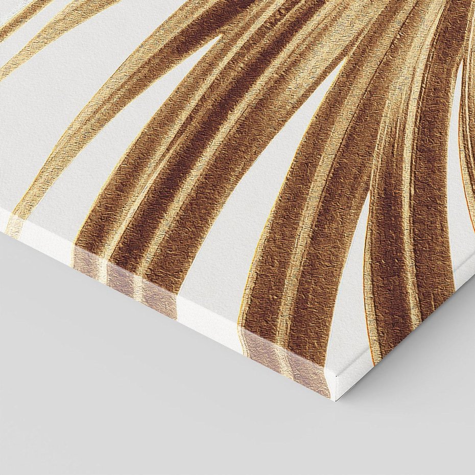 Obraz na płótnie 120x80 - Egzotyczny Blask - złote, liście