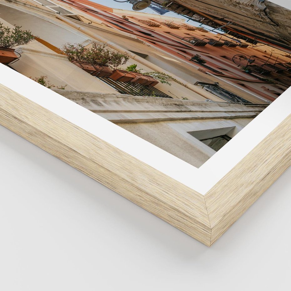 Plakat w ramie 50x70 - Włoskie uroki - włoskie, uliczki - rama drewno