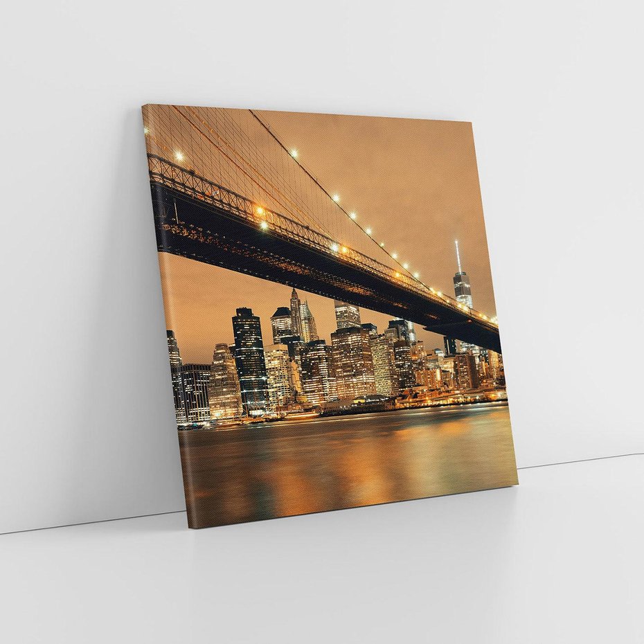 Obraz na płótnie 70x70 - magiczne połączenie miast - most, Nowy Jork