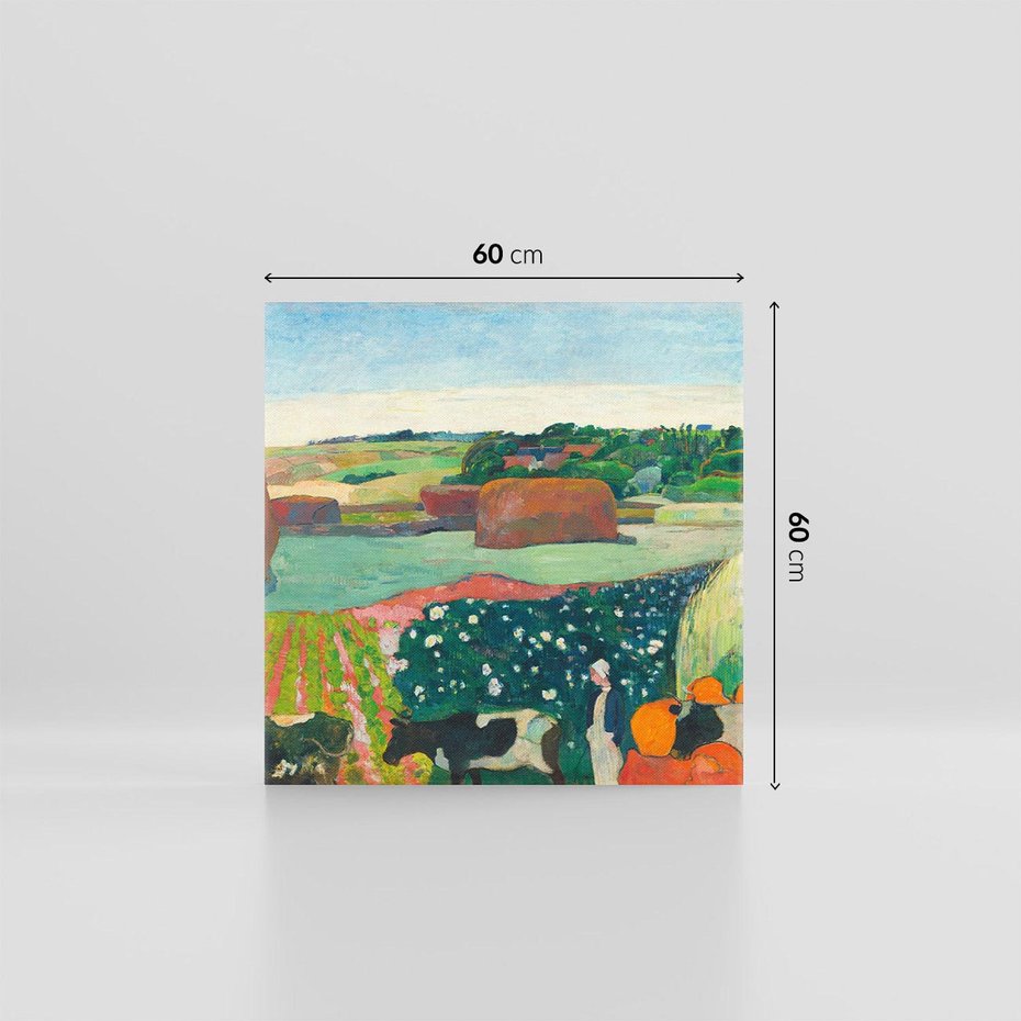 Obraz na płótnie 60x60 - Haystacks in Brittany 1890, Paul Gauguin - Reprodukcja - reprodukcja, obraz na płótnie