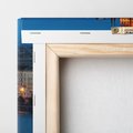 Obraz na płótnie 30x30 - Mostowe miasto nocą - miasto, most