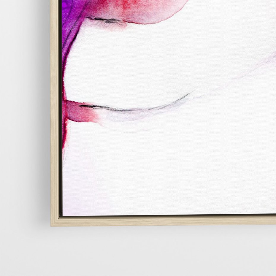 Obraz w ramie 50x70 - Kobieta Twarz Abstrakcja - kobieta, twarz - rama drewno