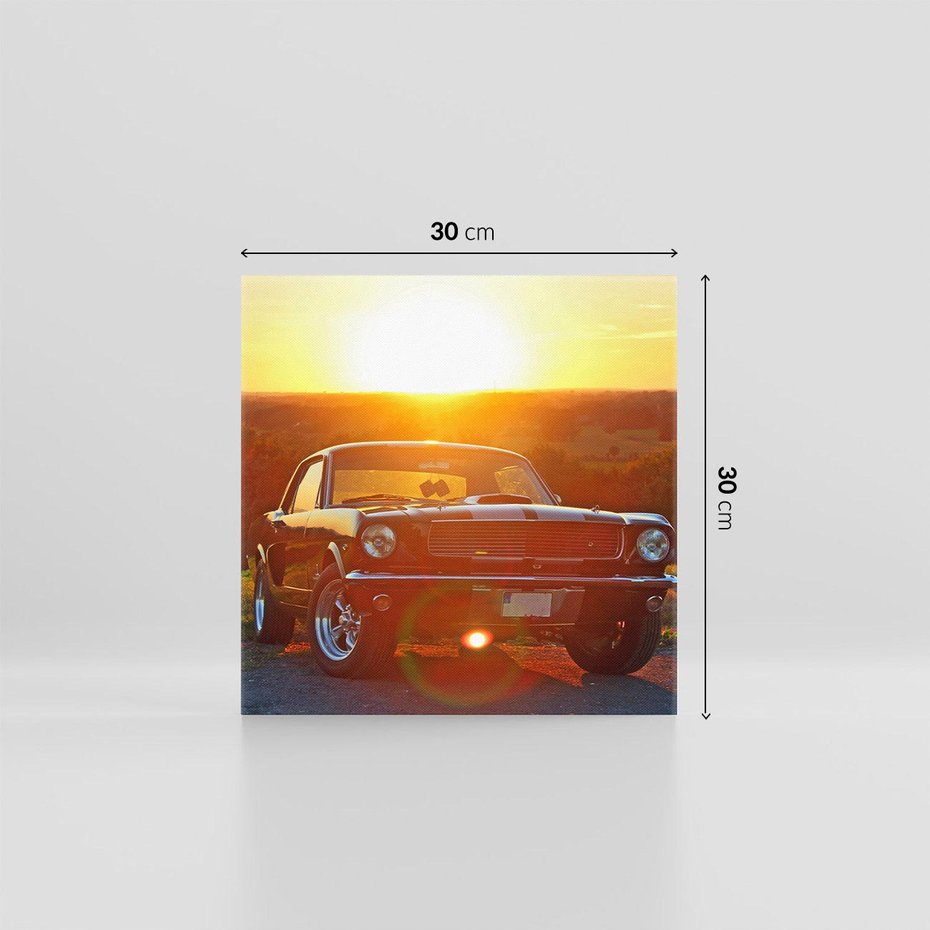 Obraz na płótnie 30x30 - Moc i elegancja - Ford Mustang, samochód