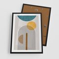 Plakat w ramie 50x70 - Wewnętrzne Labirynty Form - styl mid century, nowoczesna sztuka - rama czarna