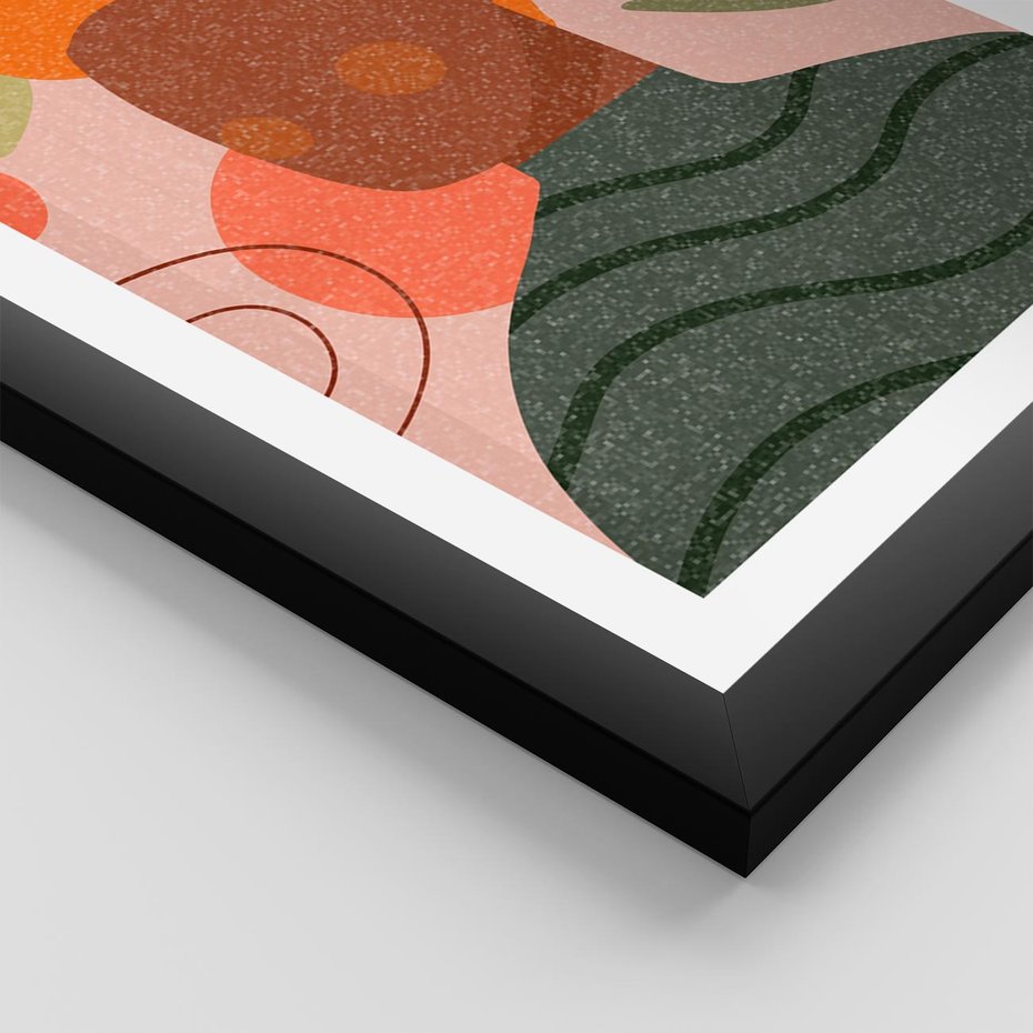 Plakat w ramie 50x70 - Kobieca Przestrzeń - nowoczesny plakat, styl retro - rama czarna