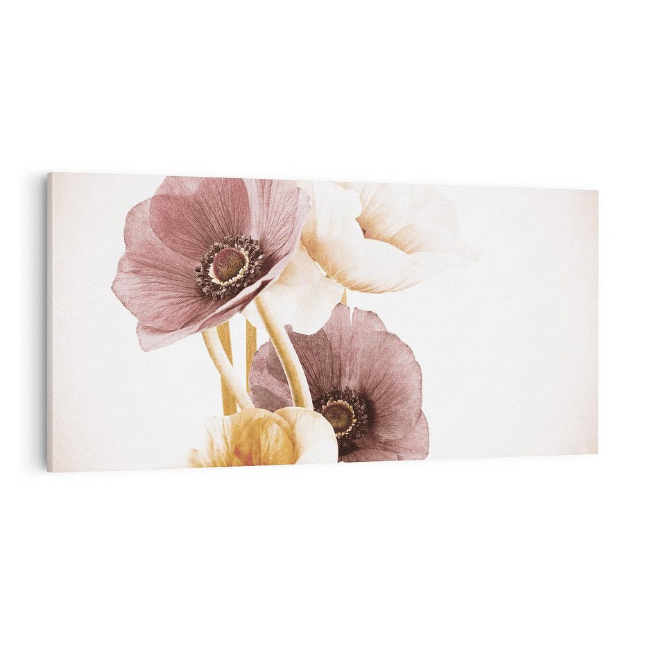 Obraz na płótnie 100x50 - Eksplozja kolorów - akwarela, maki