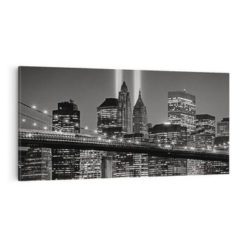 Obraz na płótnie 120x60 - Miasto ożywione nocą - miasto, noc