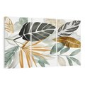 Obraz na płótnie 120x80 - Współbrzmienie wewnętrznego ja - kompozycja z tropikalnych liści, stonowane kolory