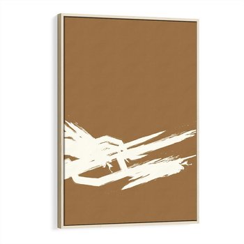 Obraz w ramie 70x100 - Taniec Energii - abstrakcyjne kreski, maźnięcia - rama drewno