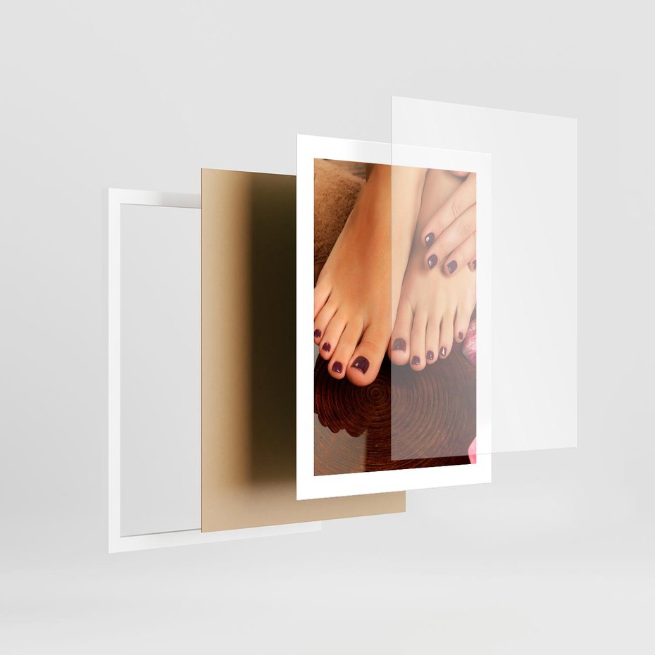 Plakat w ramie 30x40 - Manicure i Pedicure - manicure, pedicure - rama biała