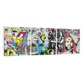 Obraz na płótnie 120x40 - Energiczne wybuchy graffiti - graffiti