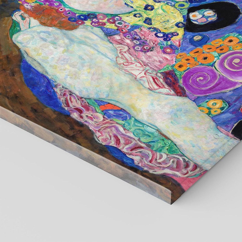 Obraz na płótnie 120x80 - "Dziewica" (1913) Gustav Klimt - Reprodukcja - reprodukcja, obraz na płótnie