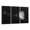 Obraz na płótnie 120x80 - spotkanie z gwiazdami - księżyc, gwiazdy