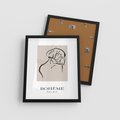 Plakat w ramie 40x50 - Echa Nieznanych Konturów - boho plakat, typografia - rama czarna