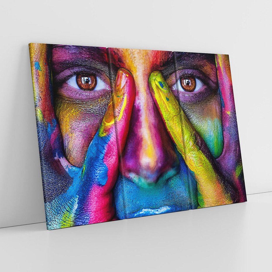 Obraz na płótnie 120x80 - Abstrakcyjna refleksja człowieka - człowiek, abstrkacja