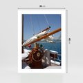 Plakat bez ramy 30x40 - Podróż Morska - statek, ster