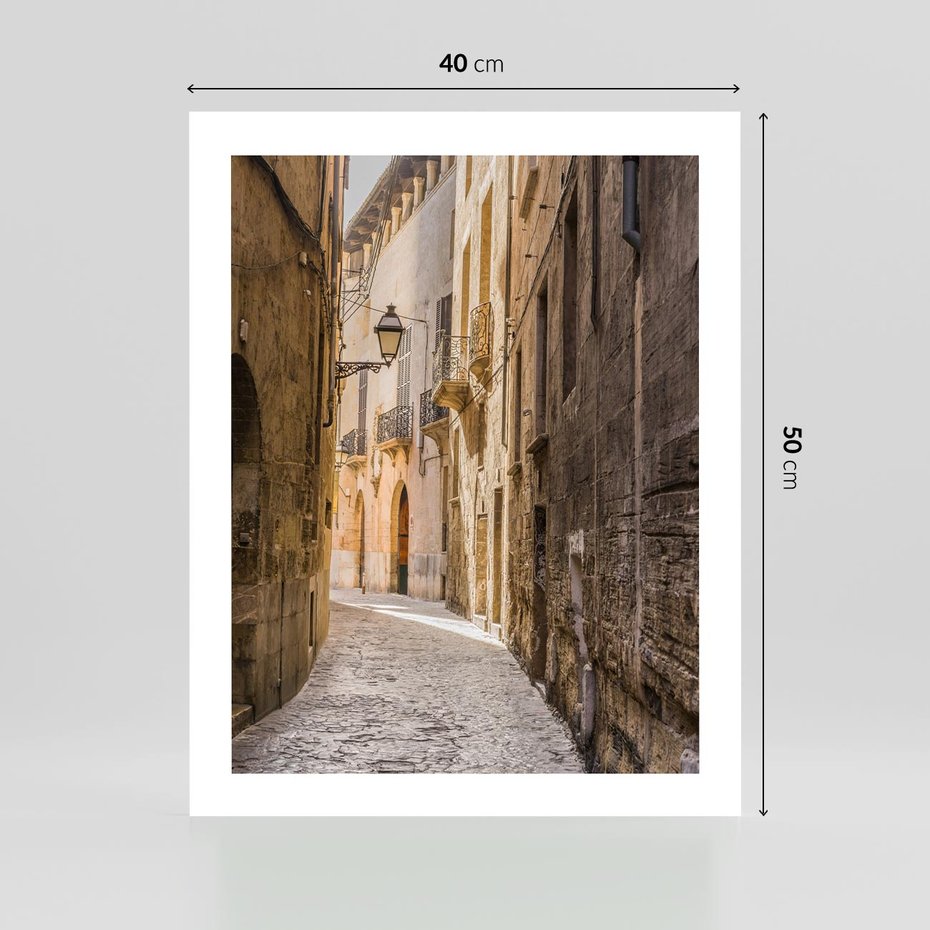 Plakat bez ramy 40x50 - Perspektywa Uliczki - uliczka, perspektywa