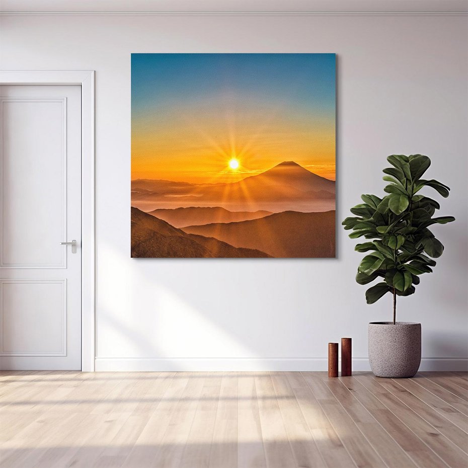 Obraz na płótnie 40x40 - Malownicze góry piękno krajobrazu - góry, krajobraz