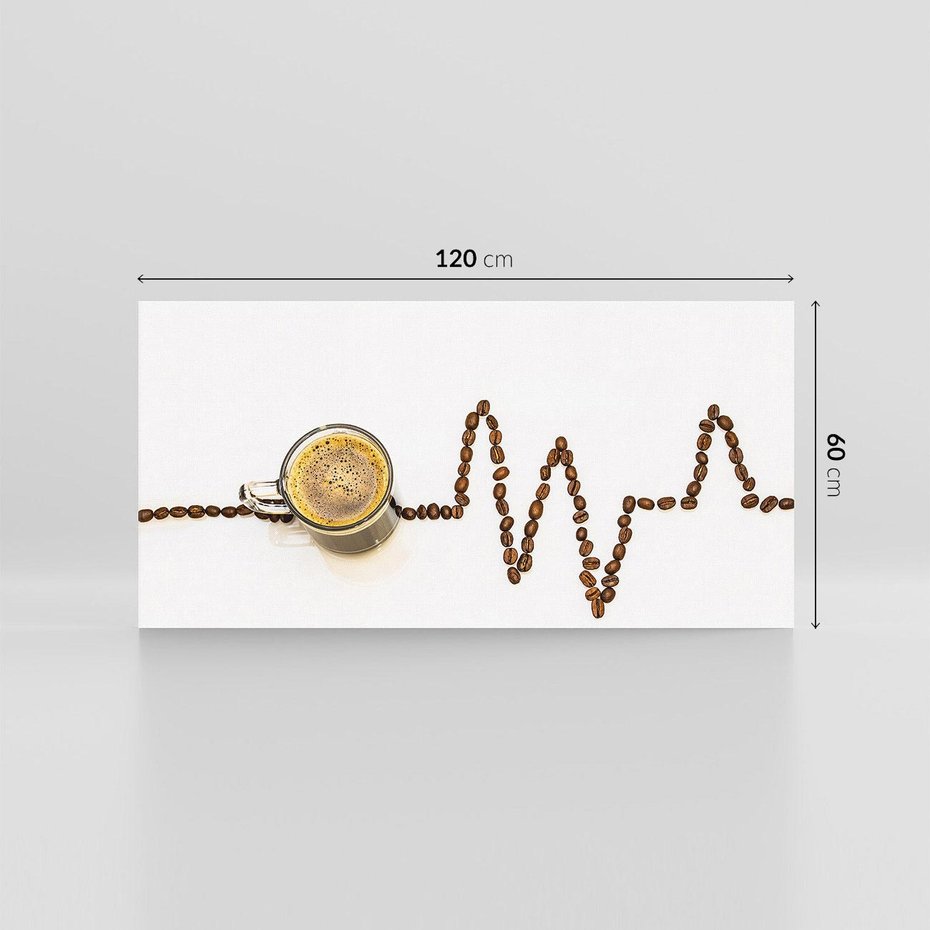 Obraz na płótnie 120x60 - Aromatyczna kawa: Złoto ziaren - kawa, ziarna