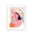 Plakat w ramie 30x40 - Kobieca Esencja - nowoczesny plakat, styl retro - rama biała