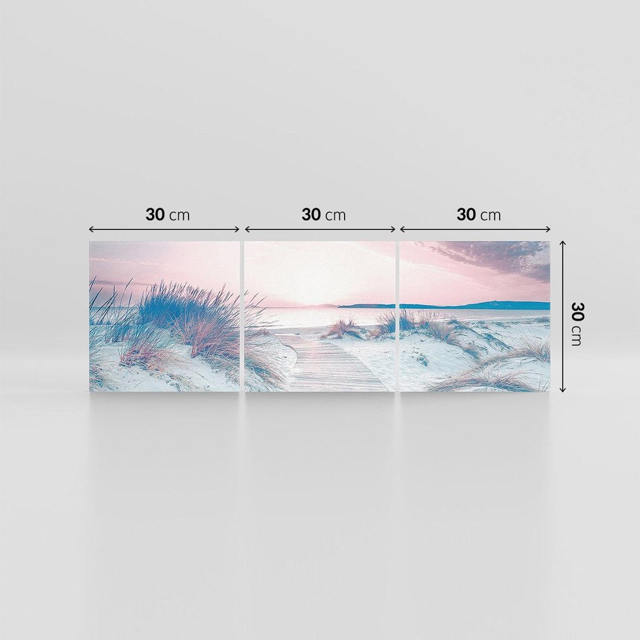 Obraz na płótnie 90x30 - Magia Zachodu Słońca - fotografia, stonowane kolory