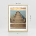 Plakat w ramie 30x40 - Pomost ku morzu - pomost, morze - rama drewno