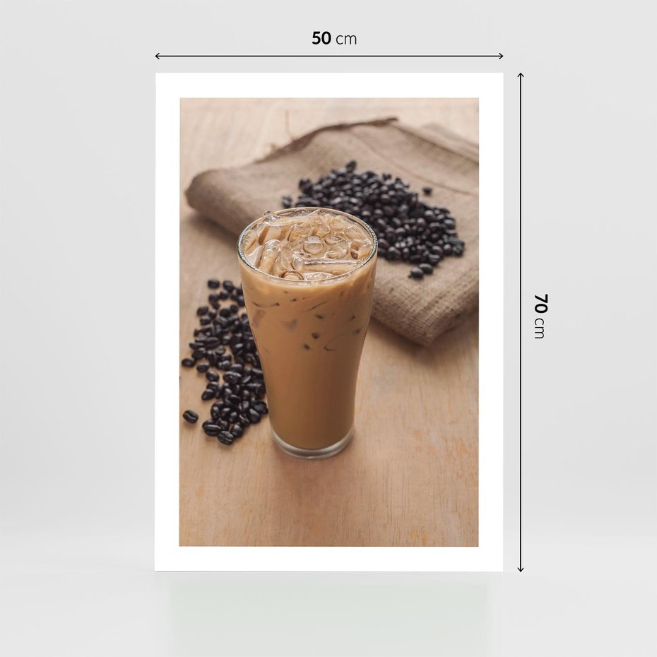 Plakat bez ramy 50x70 - Kawa ice coffee: orzeźwiający napój - kawa, ice