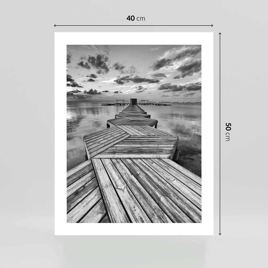 Plakat bez ramy 40x50 - Pomost nad Morzem - pomost, morze